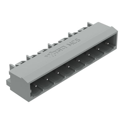 THT male header 1.0 x 1.0 mm solder pin angled gray