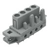 THT female header straight Pin spacing 5 mm gray