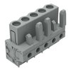 THT female header straight Pin spacing 5 mm gray