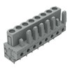 THT female header straight Pin spacing 5 mm gray