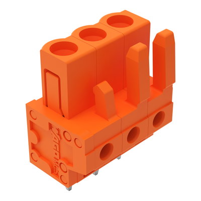 THT female header straight Pin spacing 5.08 mm orange