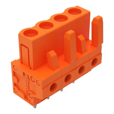 THT female header straight Pin spacing 5.08 mm orange
