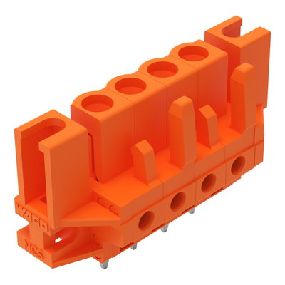 THT female header straight Pin spacing 5.08 mm orange