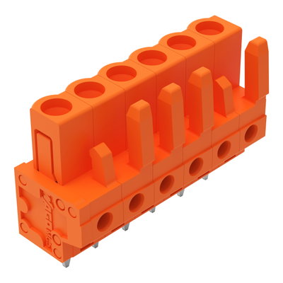 THT female header straight Pin spacing 5.08 mm orange
