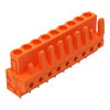 THT female header straight Pin spacing 5.08 mm orange