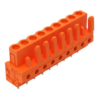 THT female header straight Pin spacing 5.08 mm orange