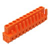 THT female header straight Pin spacing 5.08 mm orange