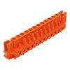 THT female header straight Pin spacing 5.08 mm orange