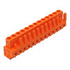 THT female header straight Pin spacing 5.08 mm orange