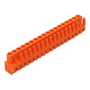 THT female header straight Pin spacing 5.08 mm orange