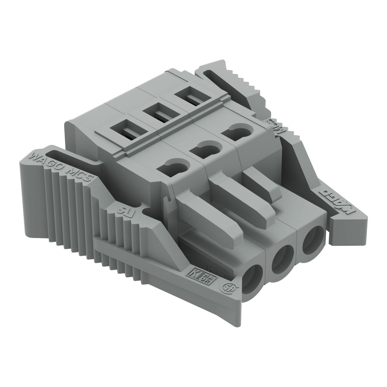 1-conductor female connector CAGE CLAMP® 2.5 mm² gray
