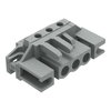 THT female header angled Pin spacing 5 mm gray