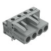 THT female header angled Pin spacing 5 mm gray