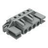 THT female header angled Pin spacing 5 mm gray