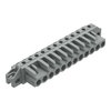 THT female header angled Pin spacing 5 mm gray