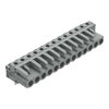 THT female header angled Pin spacing 5 mm gray