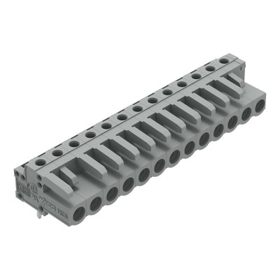 THT female header angled Pin spacing 5 mm gray