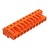 THT female header angled Pin spacing 5.08 mm orange