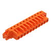 THT female header angled Pin spacing 5.08 mm orange