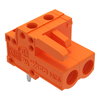 THT female header angled Pin spacing 5.08 mm orange