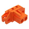 THT female header angled Pin spacing 5.08 mm orange