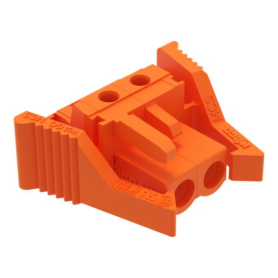 THT female header angled Pin spacing 5.08 mm orange
