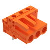 THT female header angled Pin spacing 5.08 mm orange