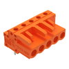 THT female header angled Pin spacing 5.08 mm orange