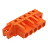 THT female header angled Pin spacing 5.08 mm orange