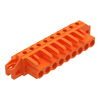 THT female header angled Pin spacing 5.08 mm orange