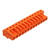 THT female header angled Pin spacing 5.08 mm orange