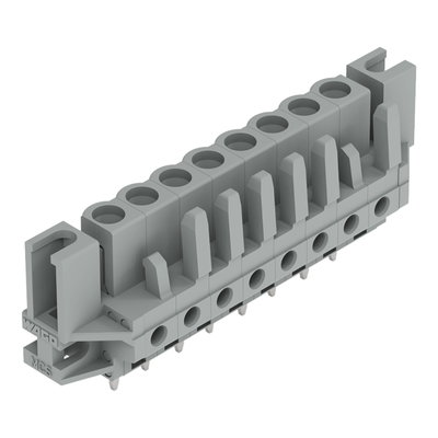 THT female header straight Pin spacing 5 mm gray