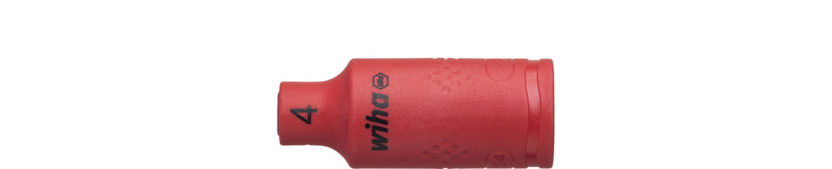 Wiha Insulated nut driver insert 1/4" hexagon head 4.0 mm x 42 mm (43088)