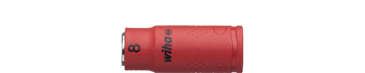 Wiha Insulated nut driver insert 1/4" hexagon head 8.0 mm x 42 mm (43093)