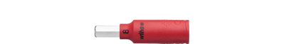 Wiha Insulated nut driver insert 1/4" internal hexagon  8.0 mm x 65 mm (43113)