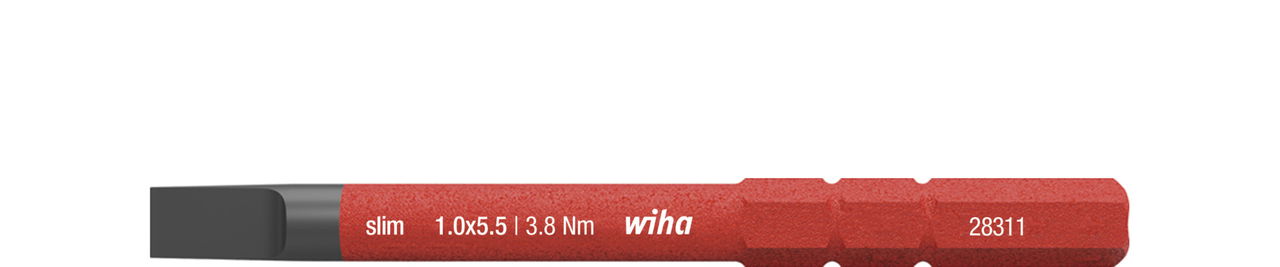 Wiha slimBit electric bit Slotted 5.5 mm x 75 mm (34581)