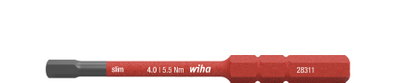 Wiha slimBit electric bit Hex 4.0 mm x 75 mm (37225)