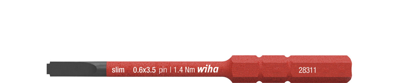Wiha slimBit electric bit Slotted with pivot 3.5 mm x 75 mm (44385)