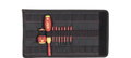 Wiha Screwdriver and bit set slimVario® screwdriver Slotted, Pozidriv, PlusMinus/Pozidriv, 10-pcs. incl. folding bag (41233)