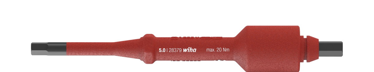 Wiha Interchangeable electric blade Hex for torque screwdriver with T-handle electric 5.0 mm x 136 mm (38920)
