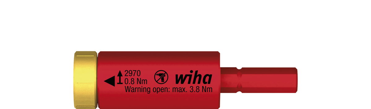 Wiha Torque adapter easyTorque electric for slimBits and slimVario® holder in blister 0.8 Nm (41341)