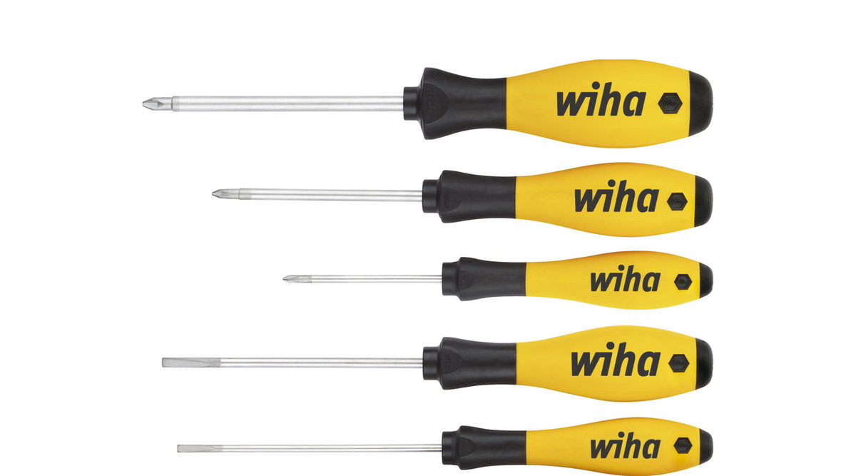 Wiha Screwdriver set SoftFinish® ESD Slotted, Phillips 5-pcs. (27252)