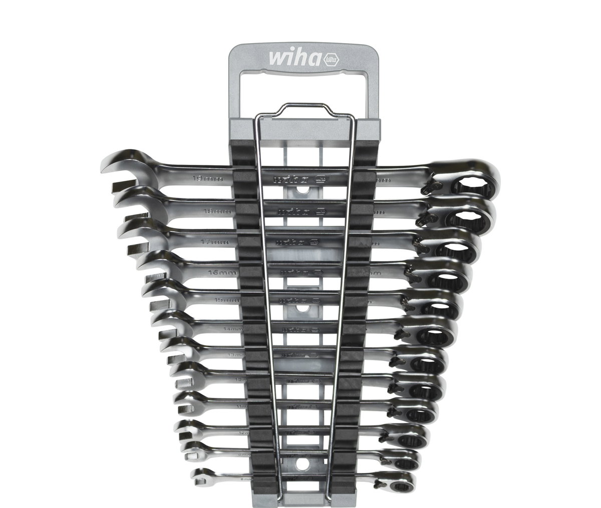 Wiha Ring ratchet open-ended spanner set 12 pcs. switchable in holder (44661)