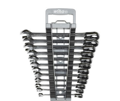 Wiha Ring ratchet open-ended spanner set 12 pcs. switchable in holder (44661)