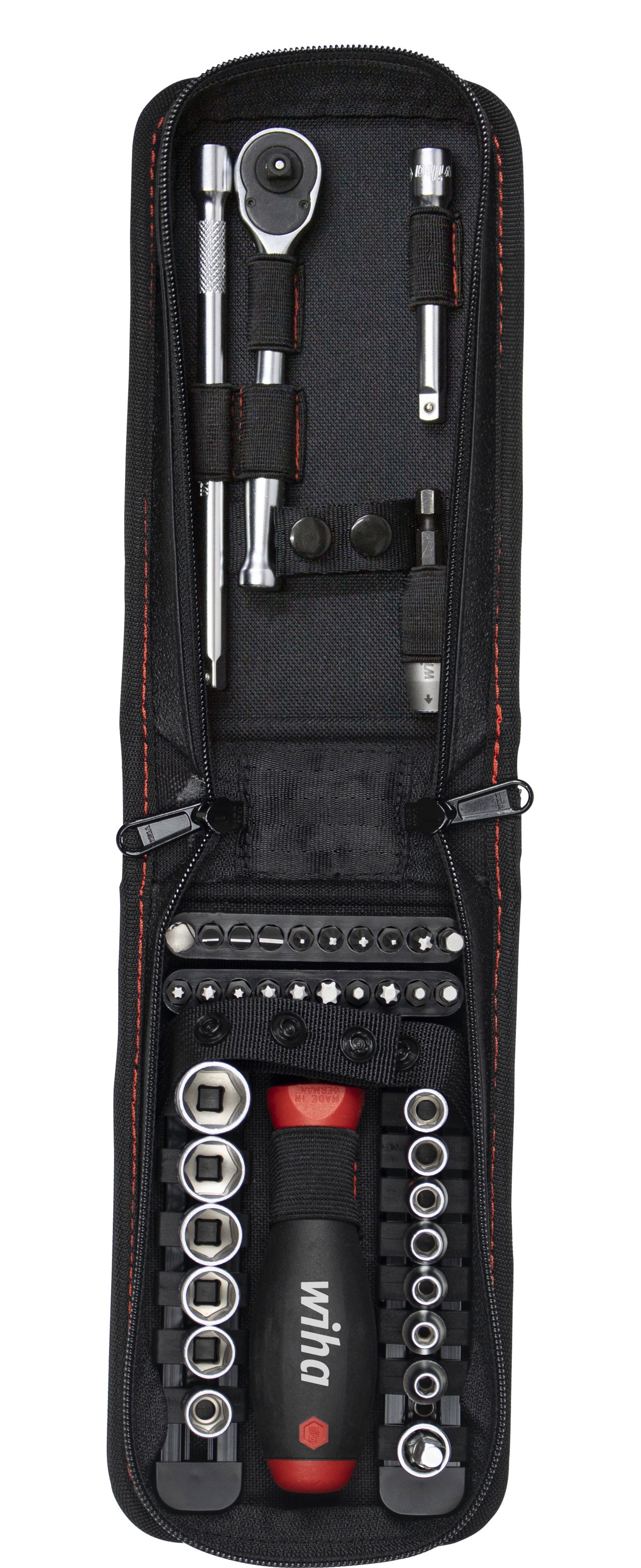 Wiha Nut driver and bit set 1/4" 41 pcs. incl. functional bag with belt clip (44684) – Image 3 of 38
