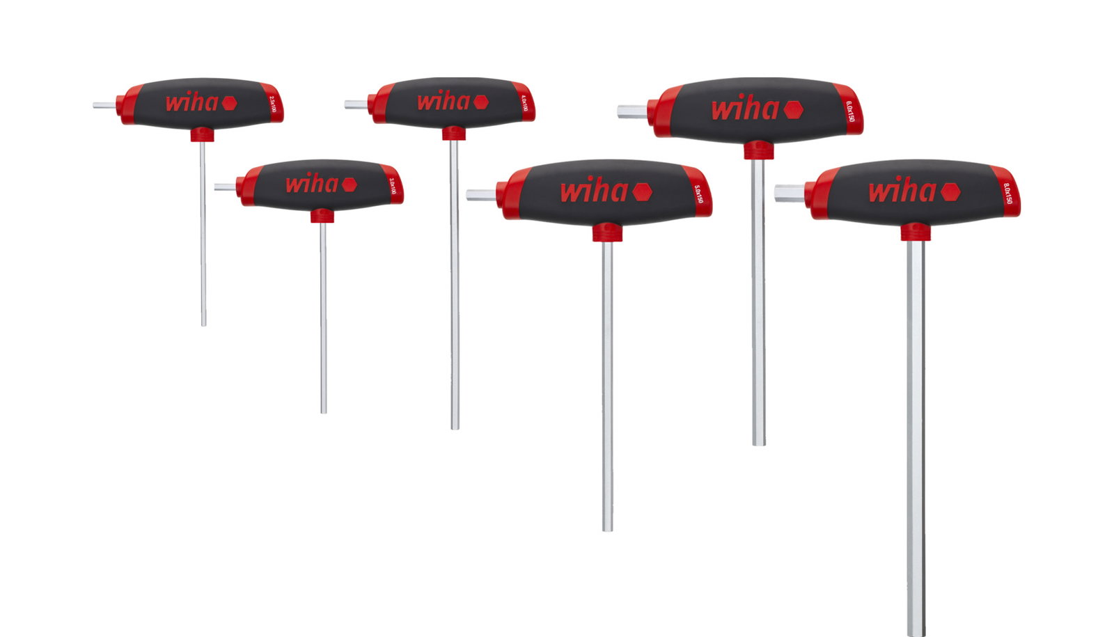 Wiha L-key with T-handle set ComfortGrip Hexagon with side drive, matt chrome-plated 6-pcs. (45620) – Image 2 of 12
