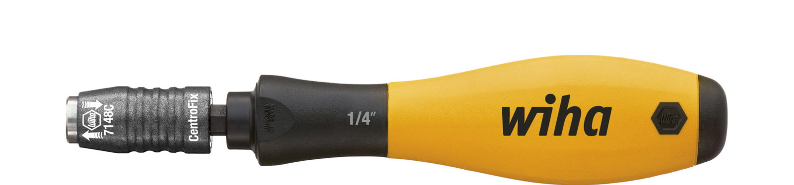 Wiha Screwdriver with bit holder SoftFinish® ESD, mechanically lockable 1/4" 38 mm (32161)