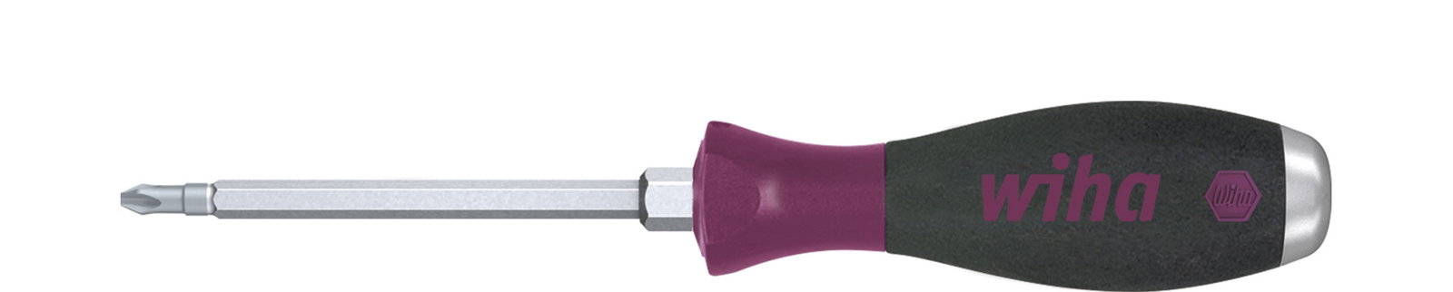 Wiha Screwdriver MicroFinish® Phillips with one-piece hexagonal blade and solid steel cap PH3 x 150 mm (29151)