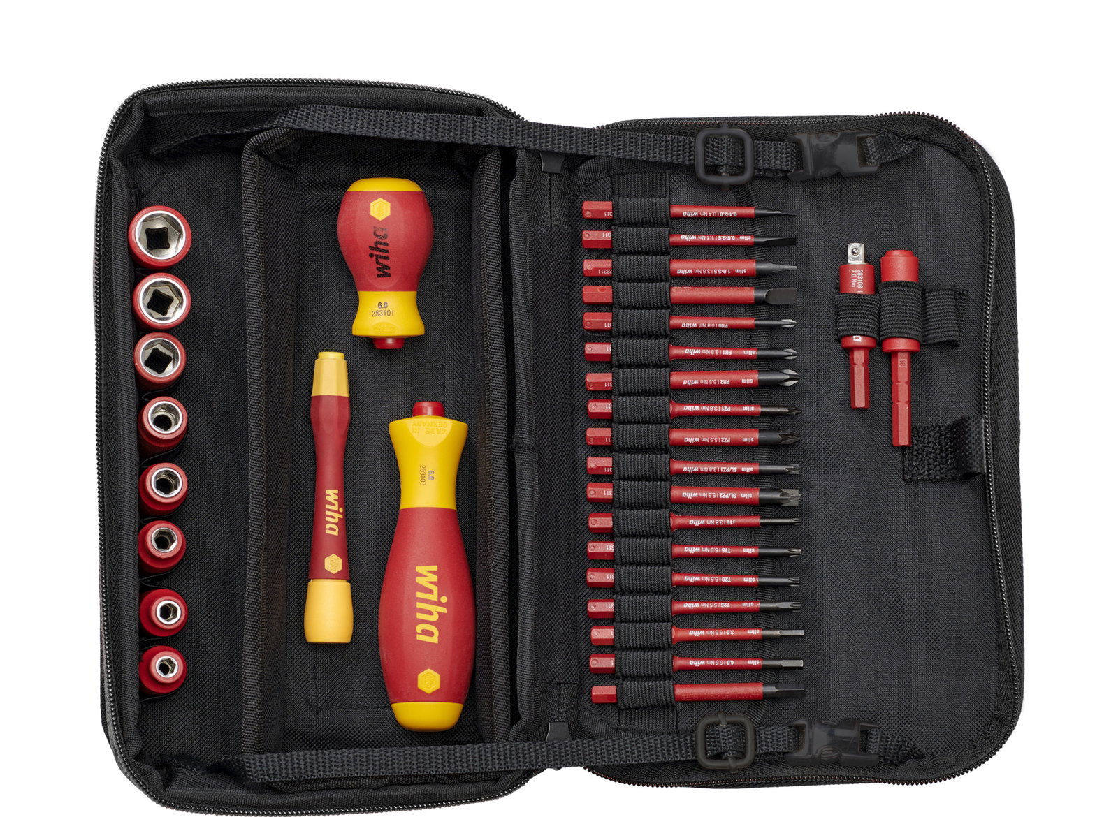 Wiha Tool set slimVario® electric mixed, 32 pcs. incl. multifunctional bag (43465) – Image 2 of 32