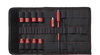 Wiha TorqueVario®-S electric nut driver insert 1/4" set Mixed, 11-pcs., incl. adapters and folding bag (43466)